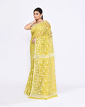 Piyari Fashion Women's Straw Embellished Cotton Blend Jamdani Saree | Grocsy
