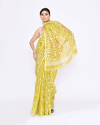 Piyari Fashion Women's Straw Embellished Cotton Blend Jamdani Saree | Grocsy