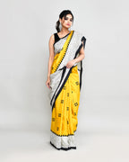 Piyari Fashion PIyari Fashion Golden Printed Saree With Blouse | Grocsy