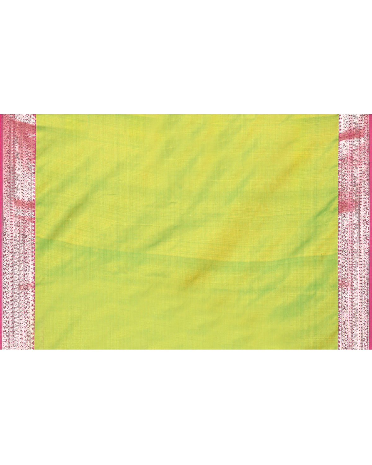 Piyari Fashion Women's Handloom Pink Orange Dual Tone Bangalore Silk Saree With Zari Border | Grocsy