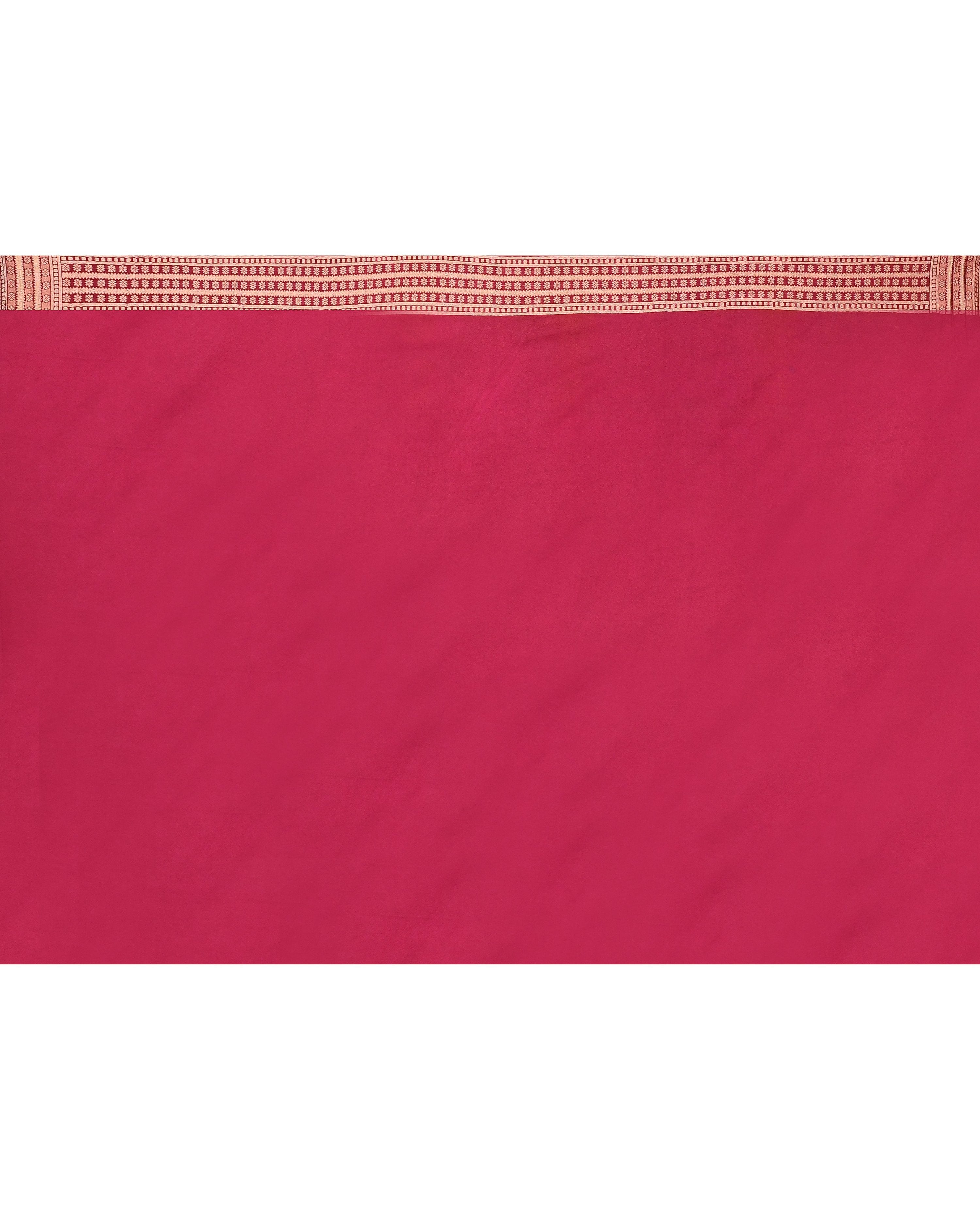 Piyari Fashion Women's Handloom Deep Magenta Bangalore Silk Saree With Zari Border | Grocsy