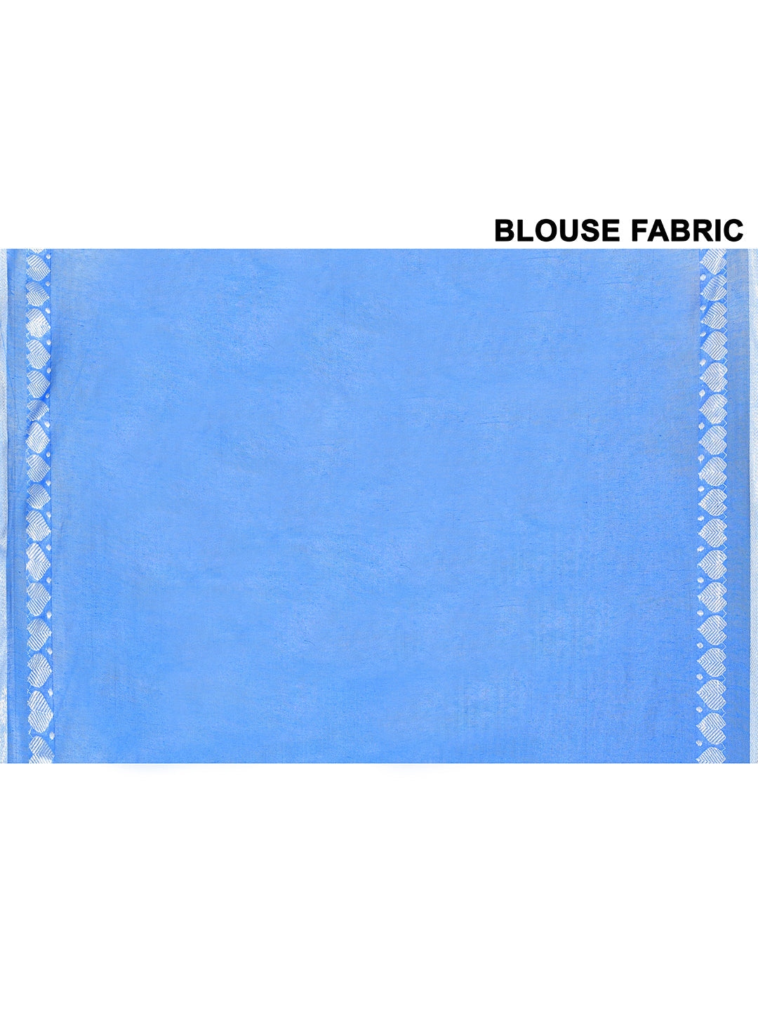 Piyari Fashion Women's Love Border Turquoise Blue Tissue Saree With Blouse Piece | Grocsy