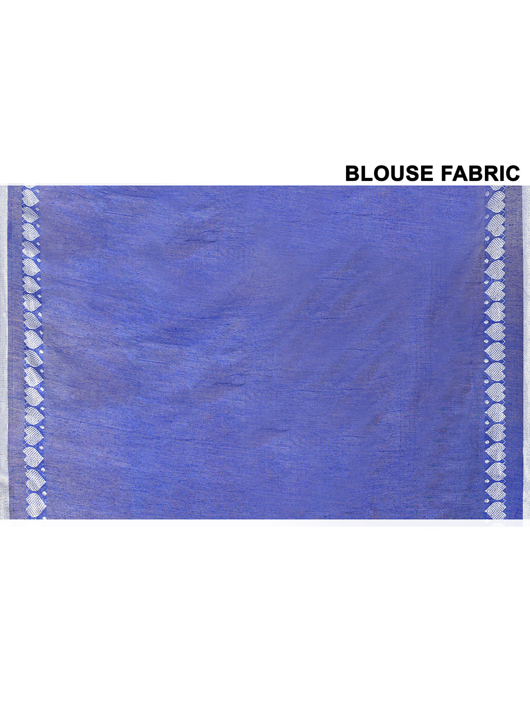 Piyari Fashion Women's Love Border Royal Blue Tissue Saree With Blouse Piece | Grocsy