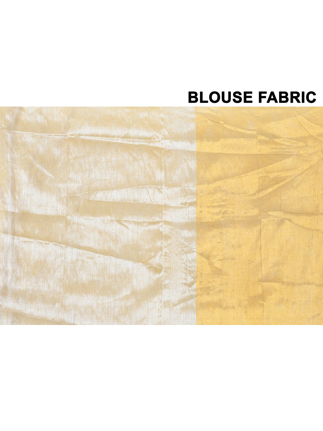 Piyari Fashion Women's Silver Gold Organic Tissue Saree With Blouse Piece | Grocsy