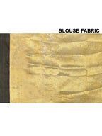 Piyari Fashion Women's Gold Organic Tissue Saree With Blouse Piece | Grocsy