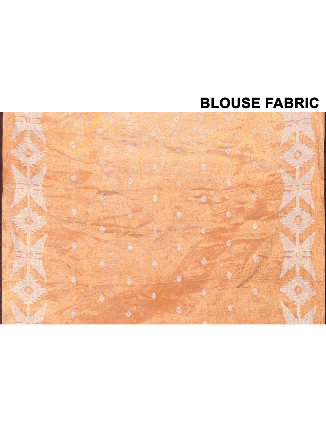 Piyari Fashion Women's Orange Dual Tone Organic Tissue Jamdani Saree With Blouse Piece | Grocsy