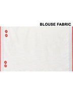 Piyari Fashion Women's White Exclusive Applique Saree With Blouse Piece | Grocsy