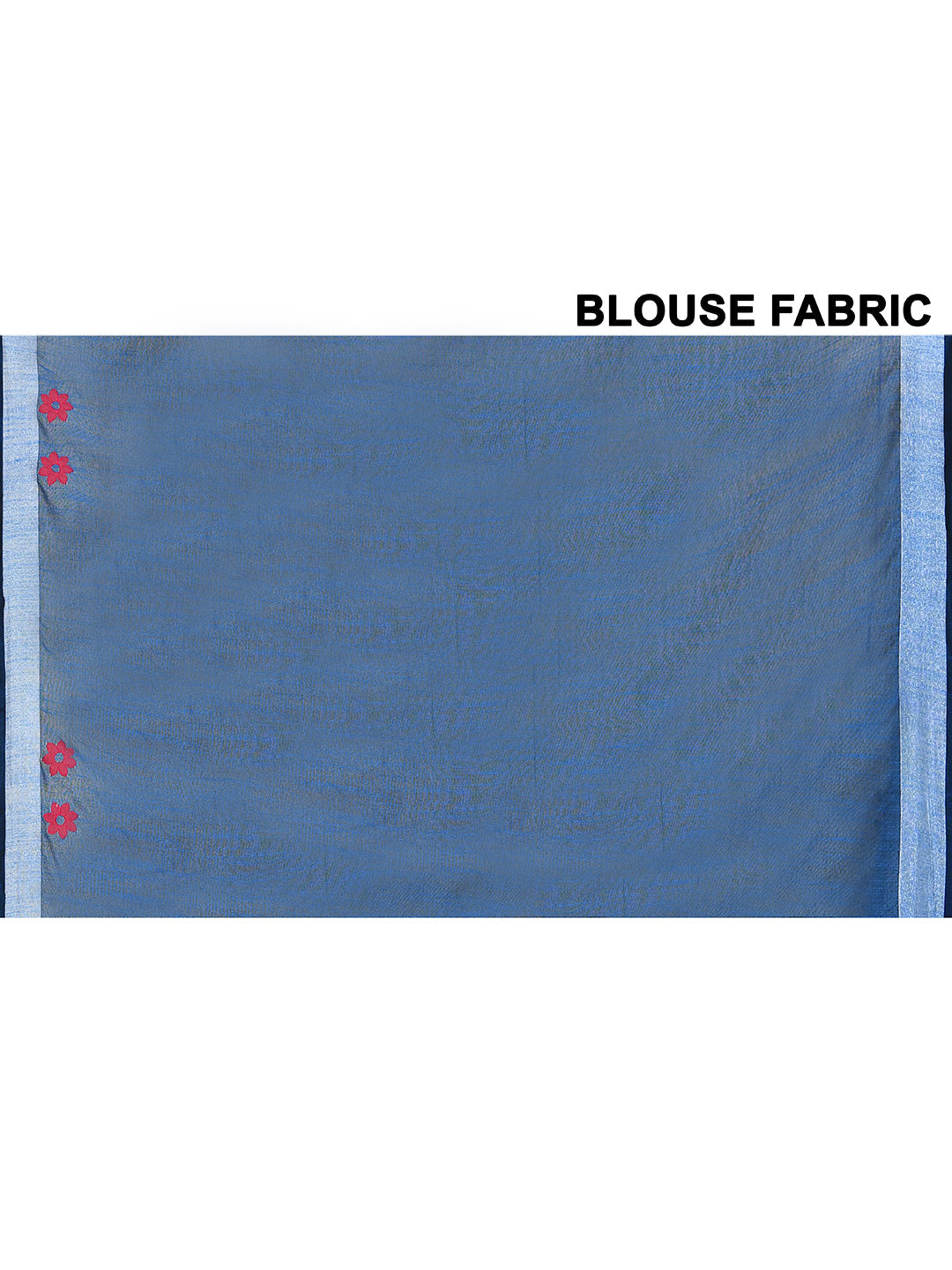 Piyari Fashion Women's Royal Blue Exclusive Applique Saree With Blouse Piece | Grocsy