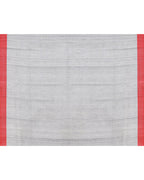 Piyari Fashion Women's Grey Cotton Handloom Jamdani Saree With Blouse | Grocsy