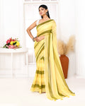 Piyari Fashion Multi Color Striped Mulmul Cotton Saree With Tassels | Grocsy