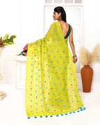 Piyari Fashion Women's Lemon Exclusive Embroidery Saree | Grocsy