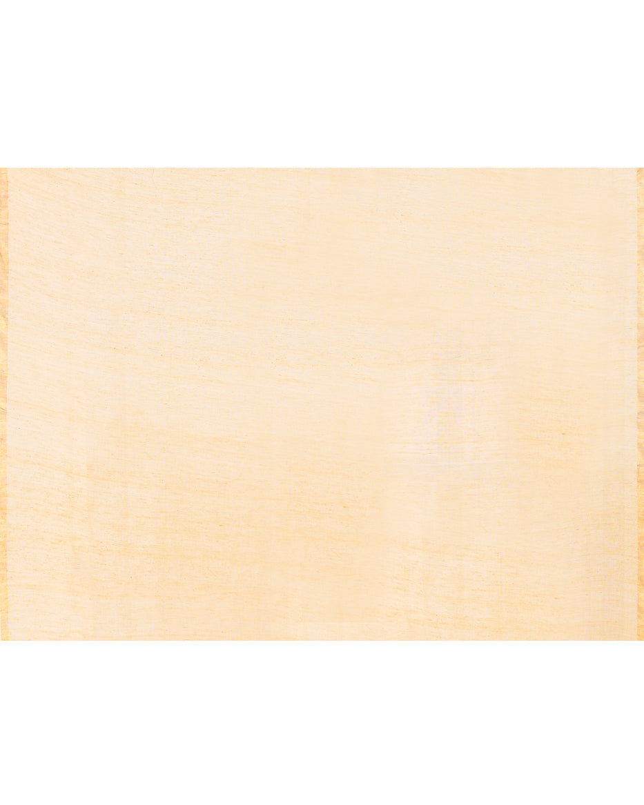 Piyari Fashion Women's Red Tangerine Cotton Handloom Jamdani Saree With Blouse | Grocsy