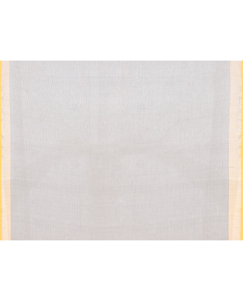Piyari Fashion Women's Grey Cotton Handloom Jamdani Saree With Blouse | Grocsy