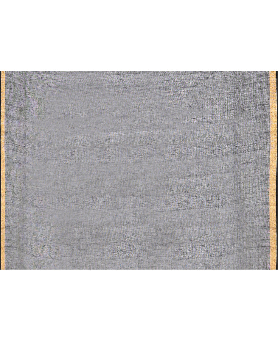 Piyari Fashion Women's Black Blue Cotton Handloom Jamdani Saree With Blouse | Grocsy