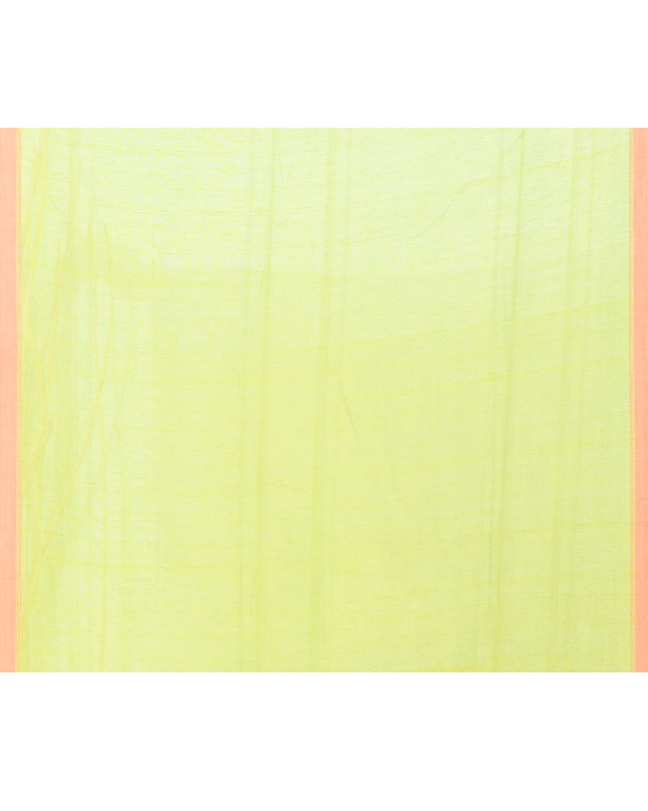 Piyari Fashion Women's Olive Cotton Handloom Jamdani Saree With Blouse | Grocsy