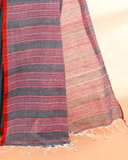 Piyari Fashion Women`s Grey Hand Work Cotton Saree With Blouse | Grocsy