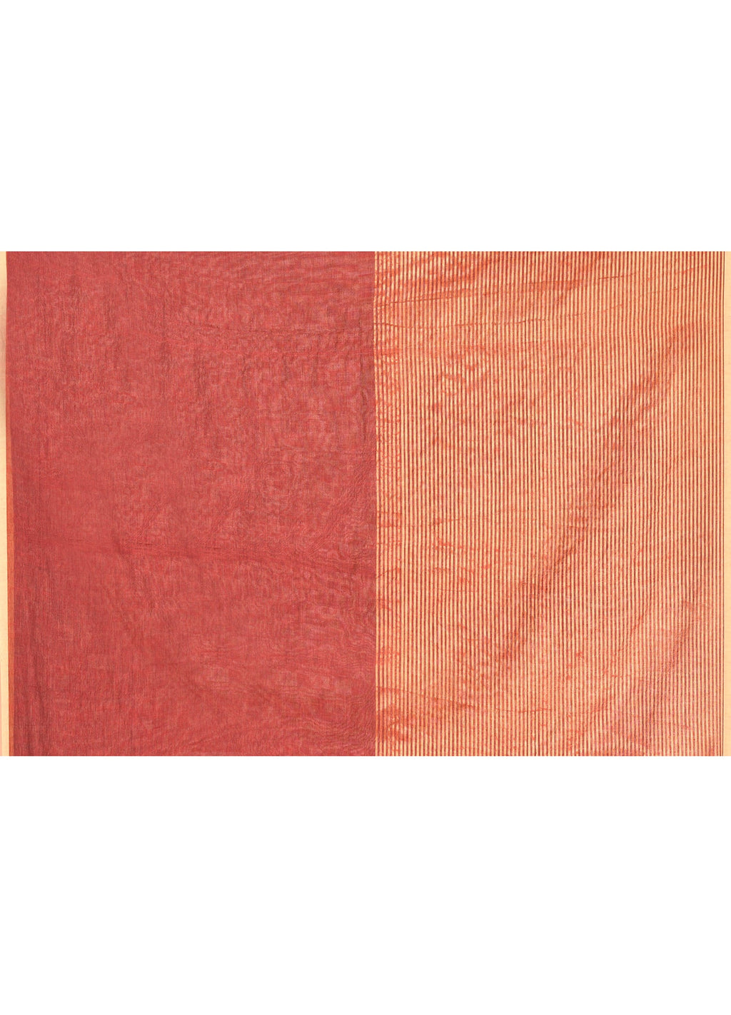 Piyari Fashion Women`s Maroon Cotton Handloom Saree With Gold Zari Stripes | Grocsy