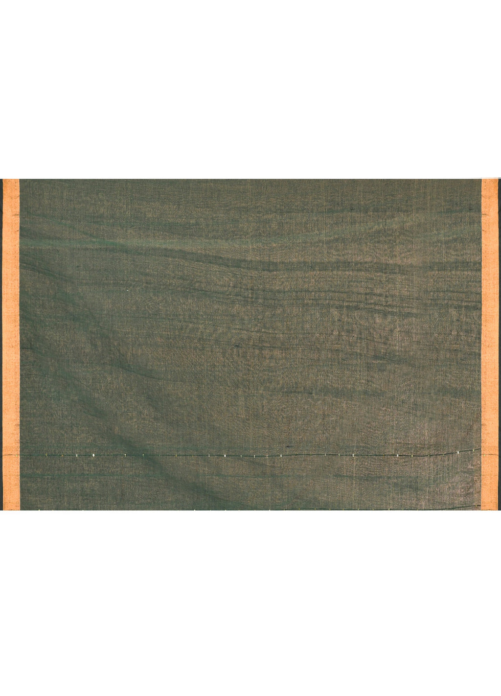 Piyari Fashion Women`s Cotton Handloom Dark Green Sequin Saree With Blouse | Grocsy