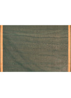 Piyari Fashion Women`s Cotton Handloom Dark Green Sequin Saree With Blouse | Grocsy