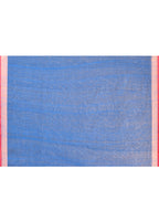 Piyari Fashion Women`s Cotton Handloom Deep Turquoise Sequin Saree With Blouse | Grocsy