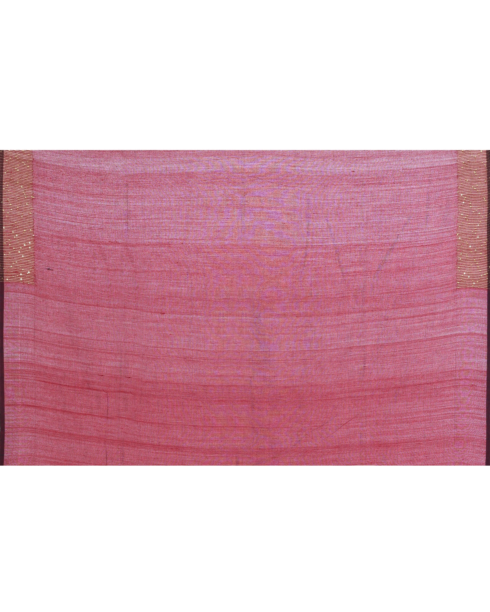 Piyari Fashion Women's Maroon Embellished Sequined Cotton Saree | Grocsy
