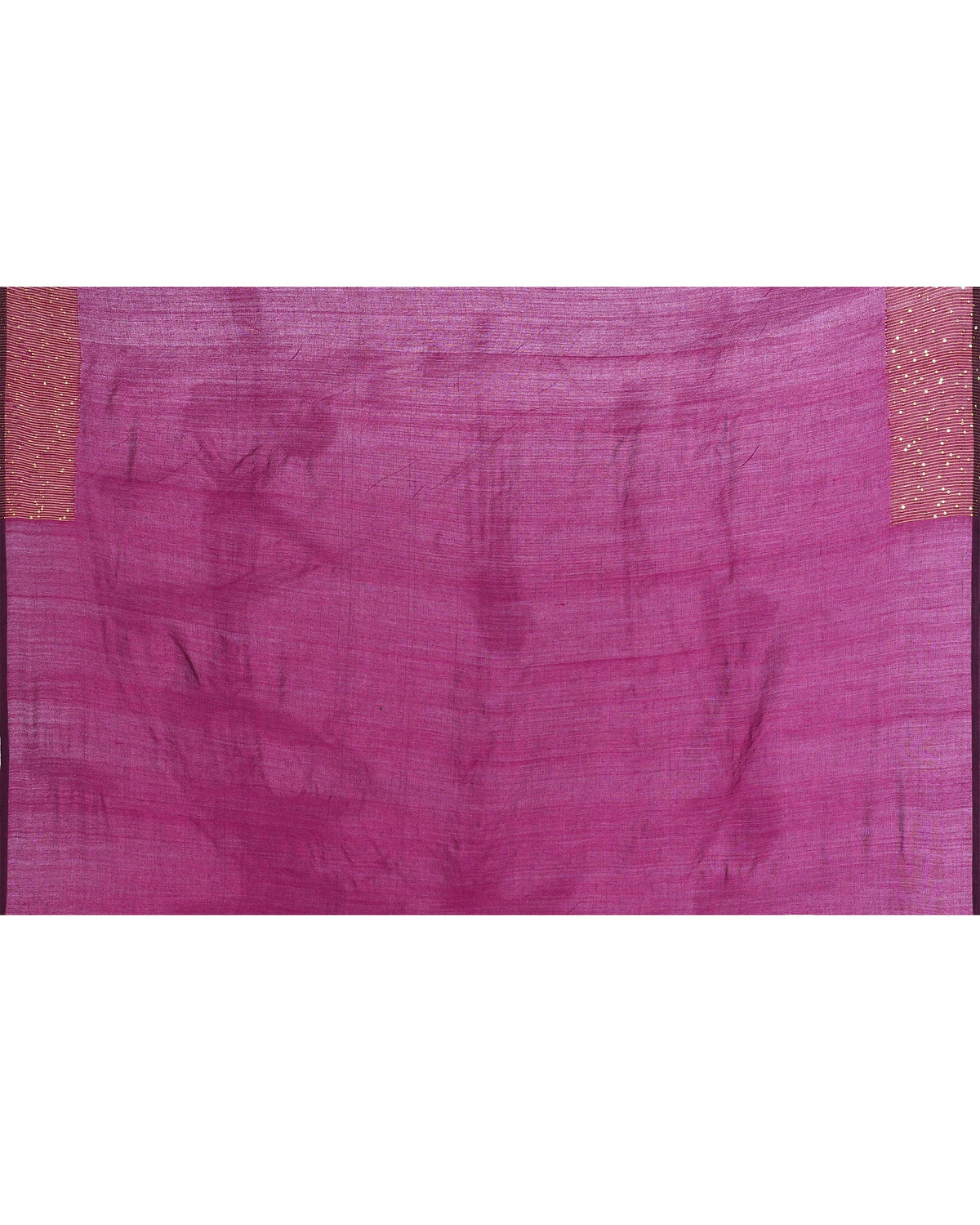 Piyari Fashion Women's Magenta Embellished Sequined Cotton Saree | Grocsy
