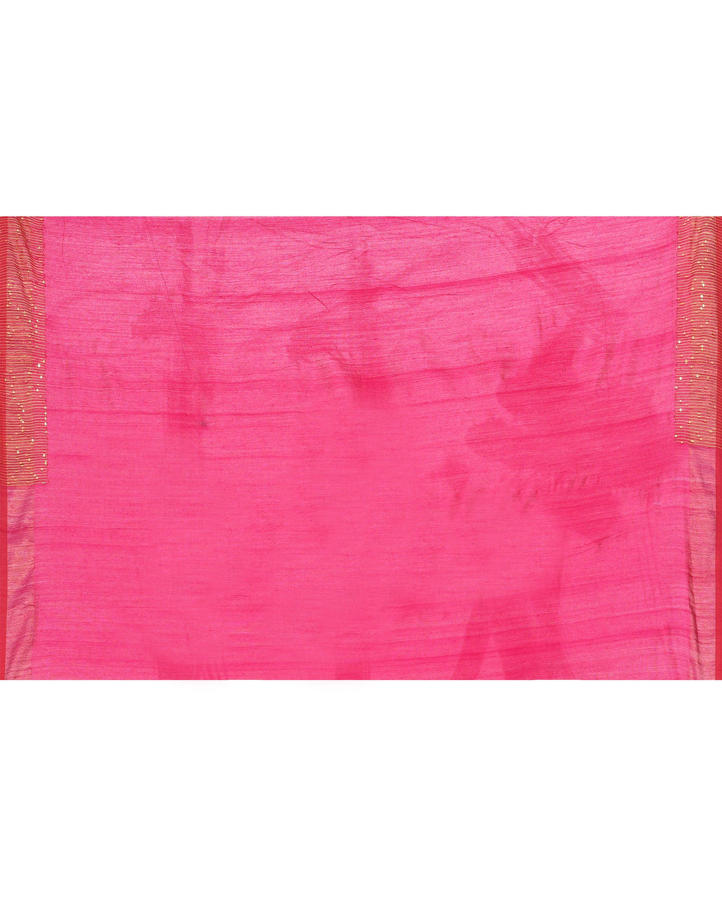 Piyari Fashion Women's Rani Pink Embellished Sequined Cotton Saree | Grocsy