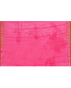 Piyari Fashion Women's Rani Pink Embellished Sequined Cotton Saree | Grocsy