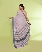 Piyari Fashion Women's Alabaster Embellished Sequined Cotton Saree | Grocsy