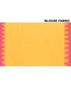 Piyari Fashion Women's Mustard Yellow Hand Work Cotton Saree With Blouse Piece | Grocsy