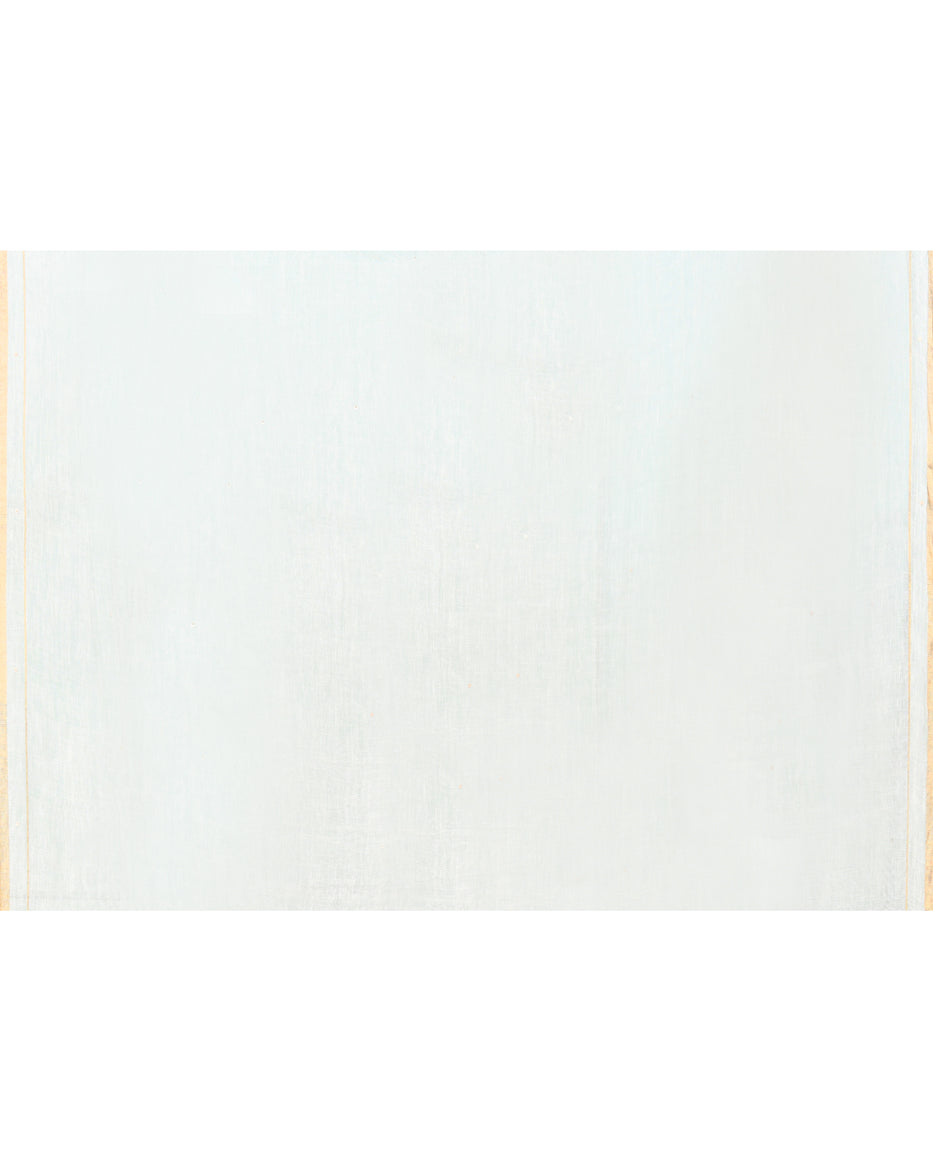Piyari Fashion Women's White Handloom Linen Sequin Saree With Blouse | Grocsy