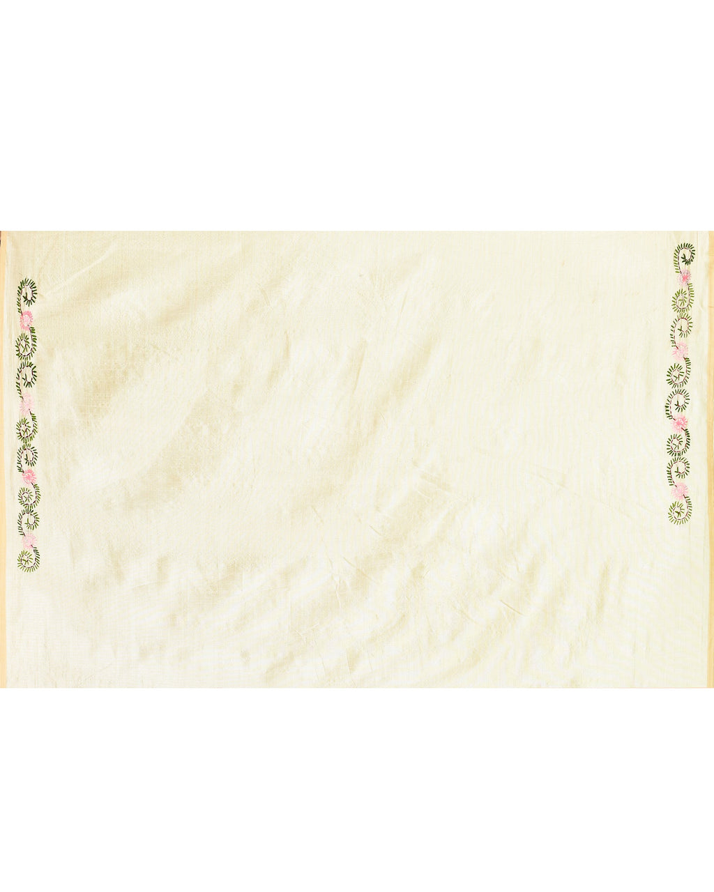Piyari Fashion Women's Beige Embellished Embroidery Silk Saree | Grocsy