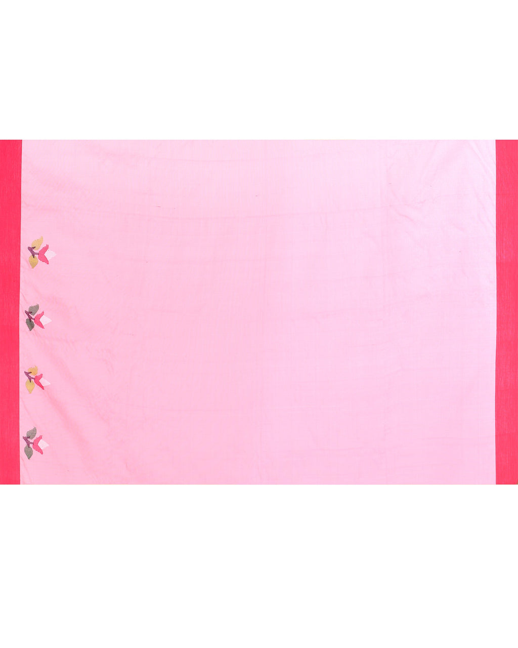 Piyari Fashion Women's Pink Embellished Silk Jamdani Saree | Grocsy