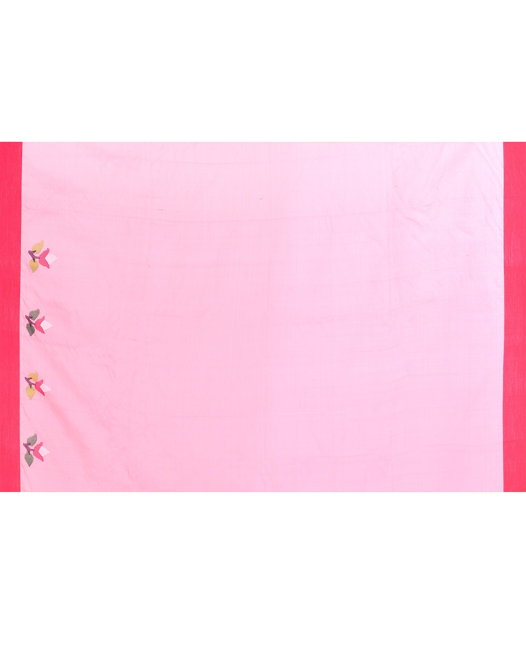 Piyari Fashion Women's Pink Embellished Silk Jamdani Saree | Grocsy
