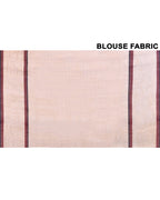 Piyari Fashion Off White Tussar Silk Jamdani Saree With Blouse Piece | Grocsy