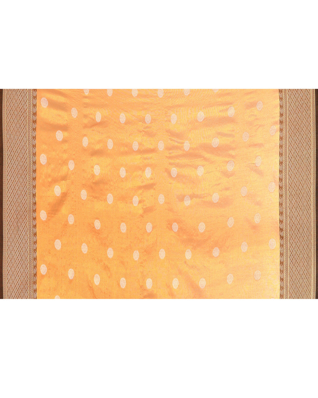 Piyari Fashion Women's Orange Zari Cotton Tissue Jamdani Saree | Grocsy