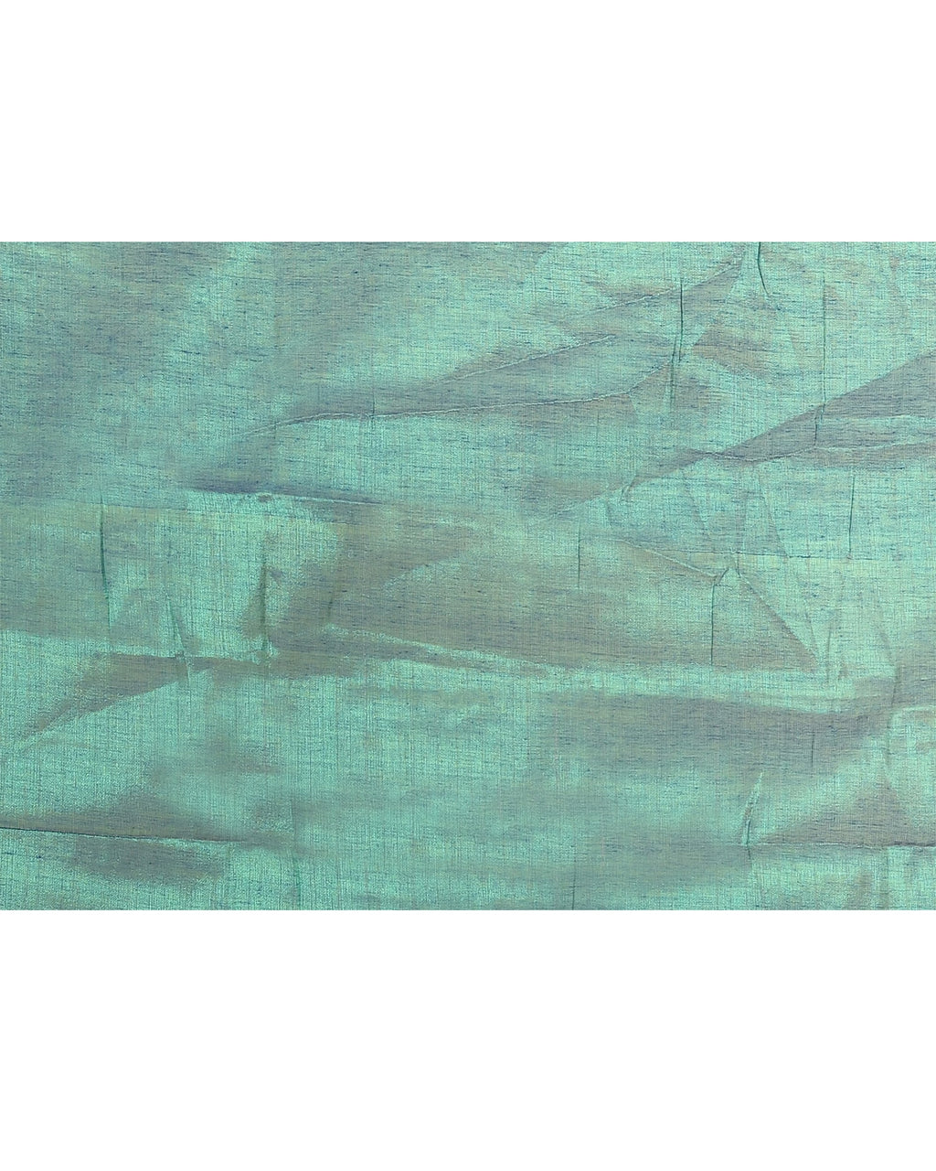 Piyari Fashion Women's Blue Green Zari Cotton Tissue Sequin Saree | Grocsy