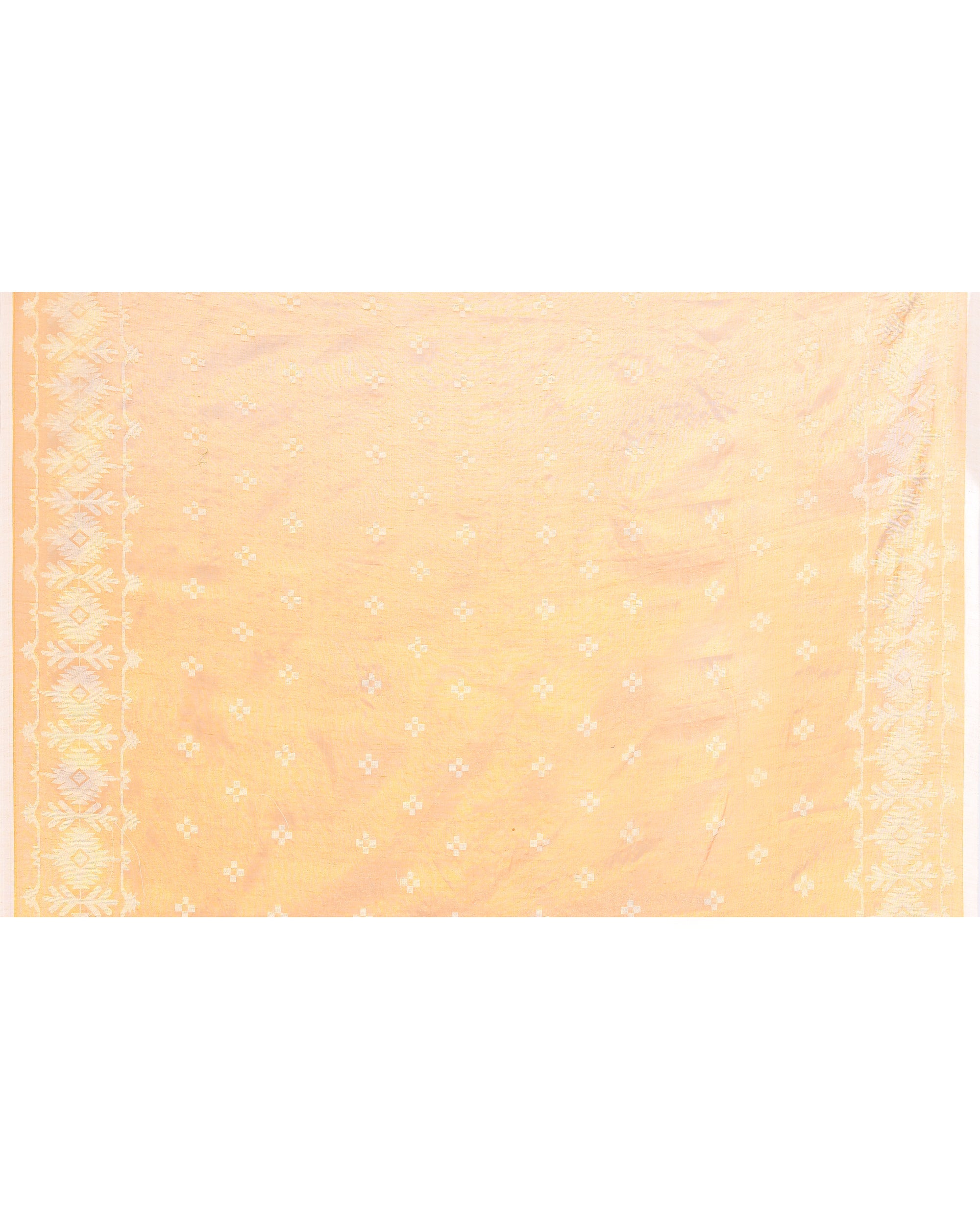 Piyari Fashion Women's Gold Zari Cotton Tissue Jamdani Saree | Grocsy