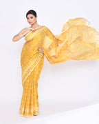 Piyari Fashion Women's Yellow Zari Cotton Tissue Jamdani Saree | Grocsy