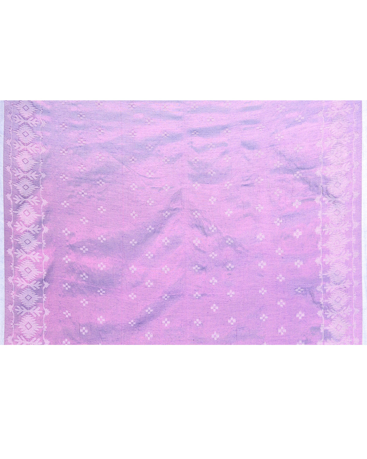Piyari Fashion Women's Purple Zari Cotton Tissue Jamdani Saree | Grocsy