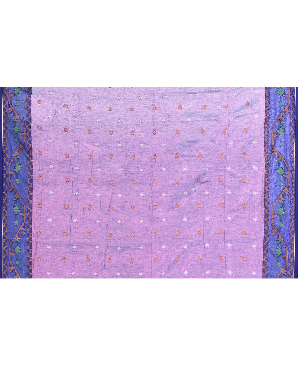 Piyari Fashion Women's Pink Blue Zari Cotton Tissue Jamdani Saree | Grocsy