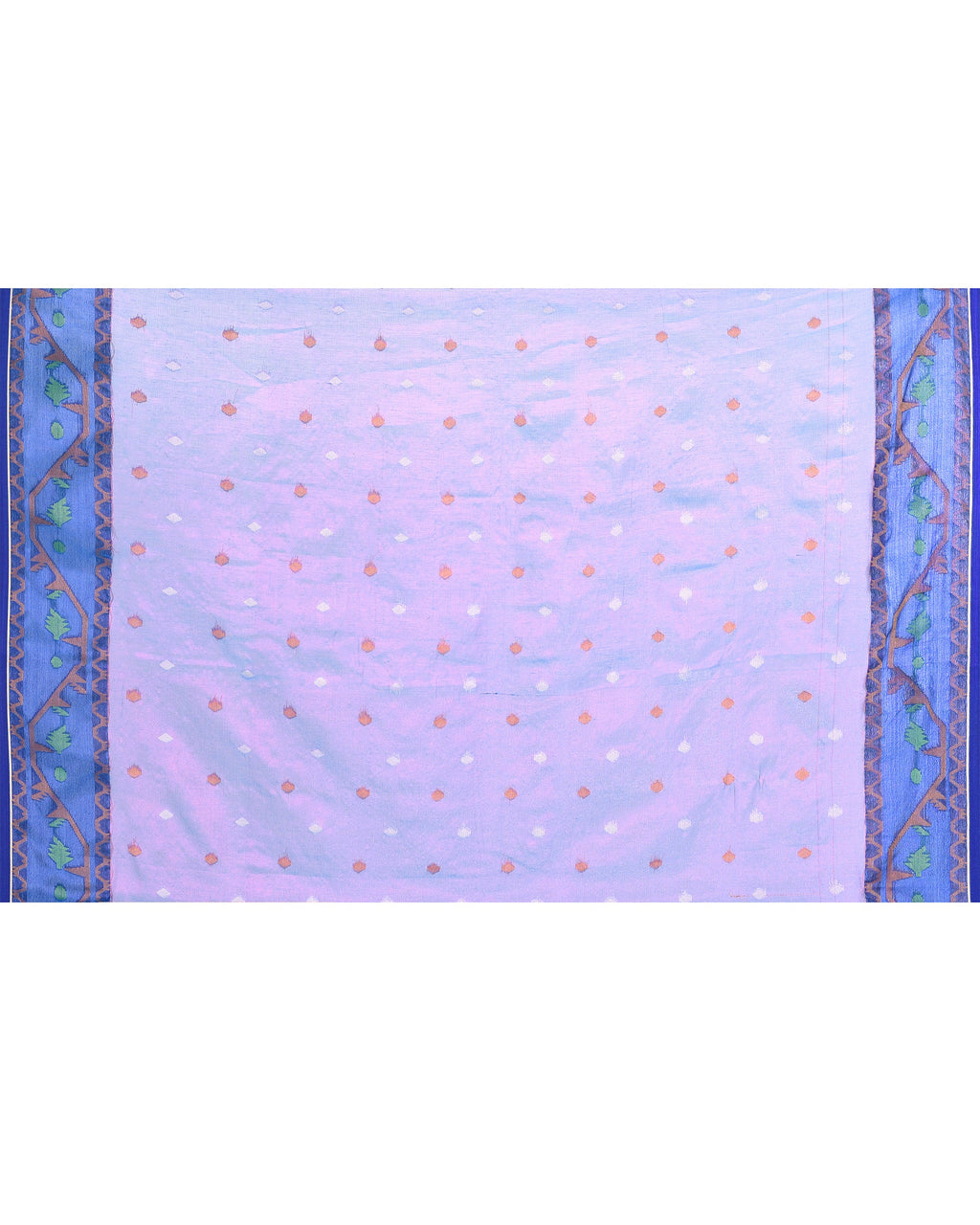 Piyari Fashion Women's Pink Blue Zari Cotton Tissue Jamdani Saree | Grocsy