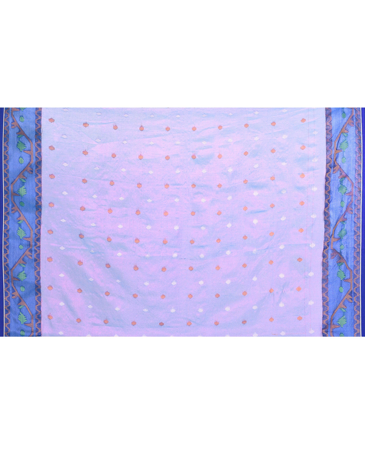 Piyari Fashion Women's Pink Blue Zari Cotton Tissue Jamdani Saree | Grocsy