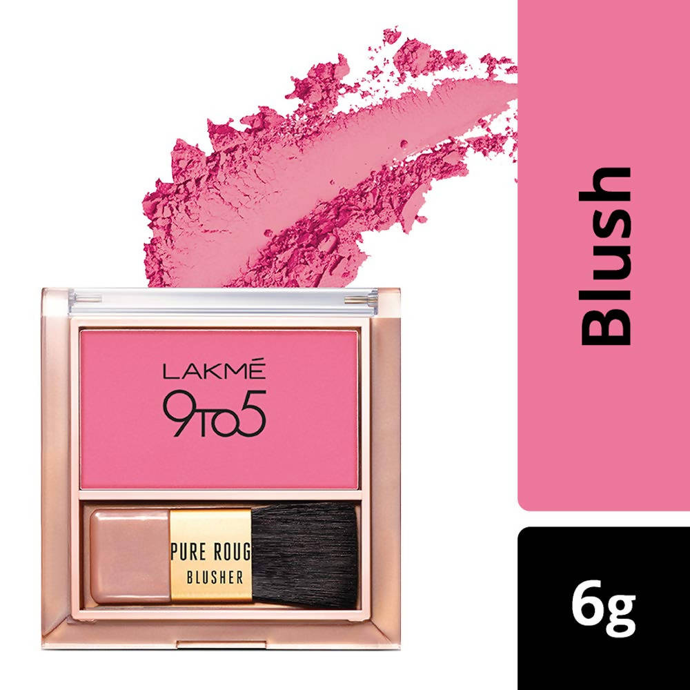 Lakme 9To5 Pure Rouge Blusher - Pretty Pink | Grocsy