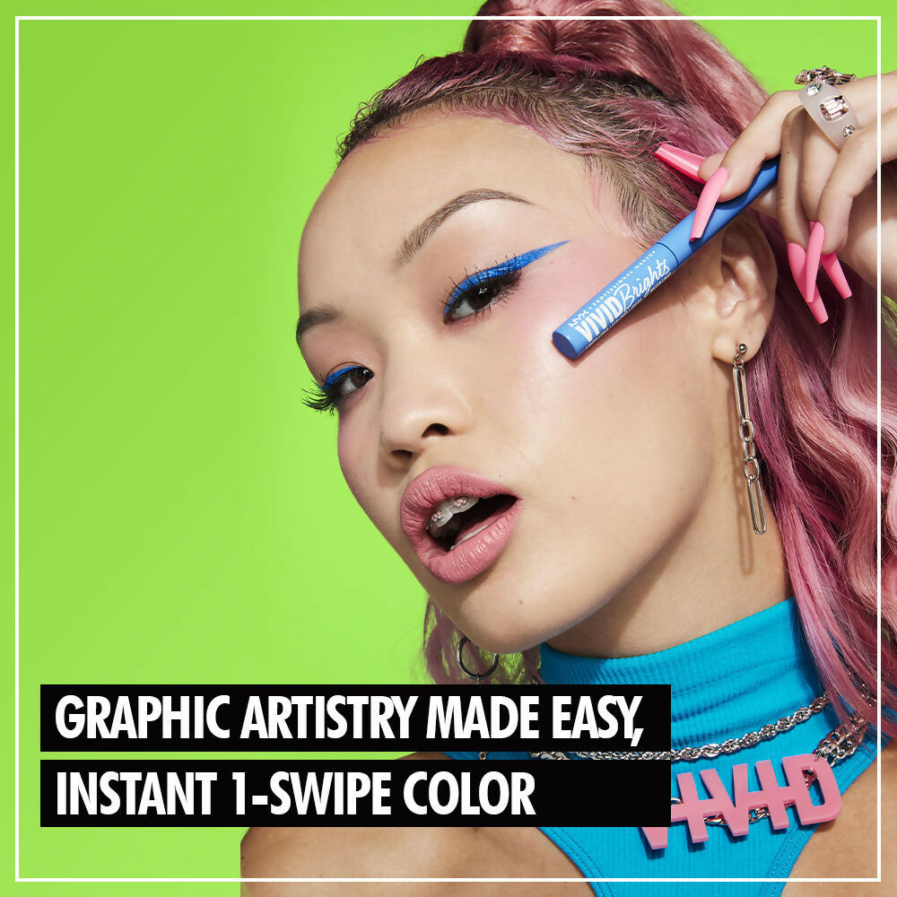 NYX Professional Makeup Vivid Bright Liquid Eyeliner - Ghosted Green | Grocsy