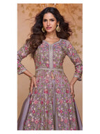Aarshi Fashions Purple Shimmer Wedding Gowns | Grocsy