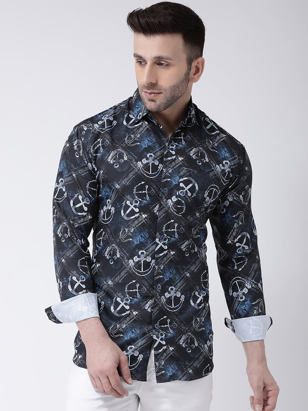 RIAG Multi color Men's Full Sleeves Printed Shirt | Grocsy