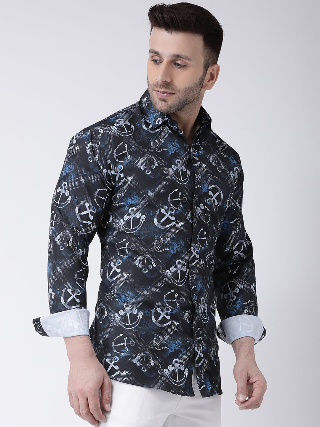 RIAG Multi color Men's Full Sleeves Printed Shirt | Grocsy