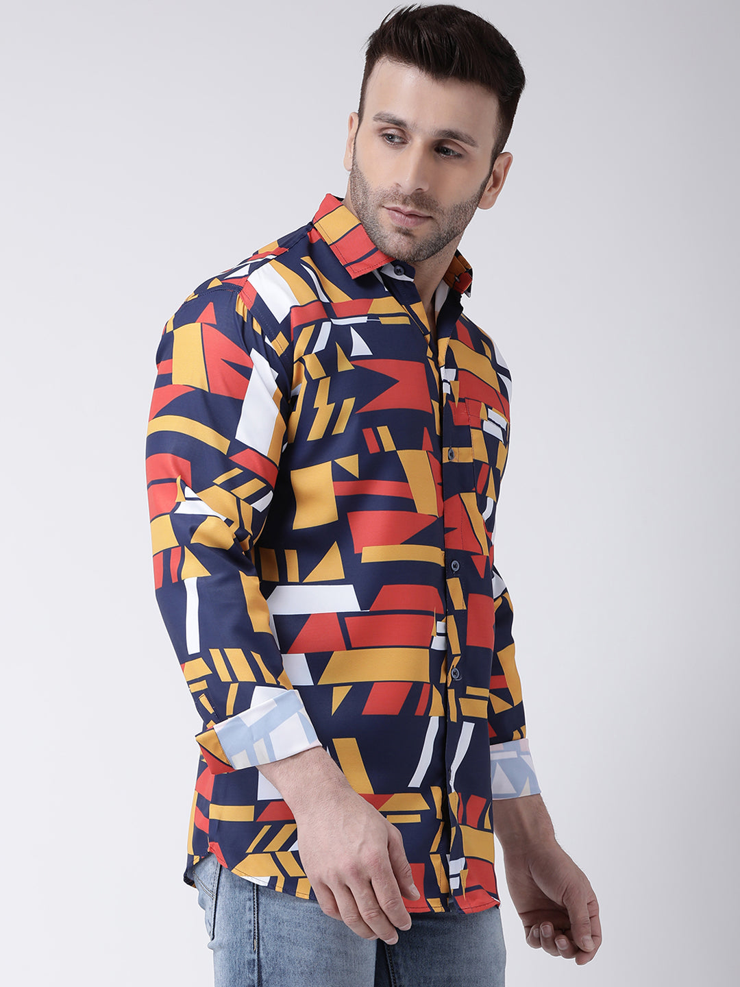 RIAG Multi color Men's Full Sleeves Printed Shirt | Grocsy