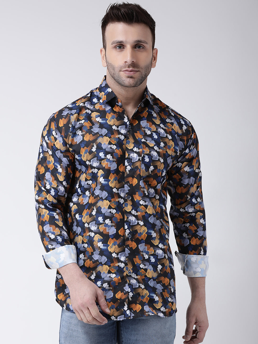 RIAG Multi color Men's Full Sleeves Printed Shirt | Grocsy